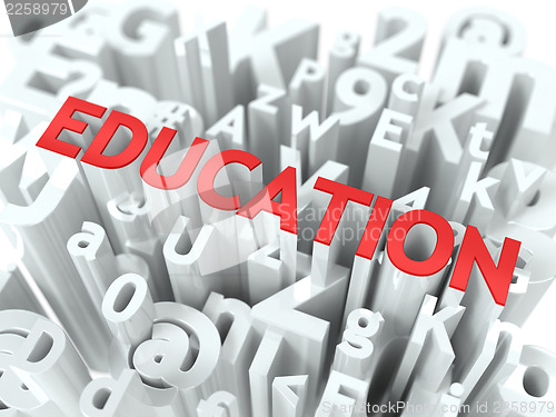 Image of Education. The Wordcloud Medical Concept.