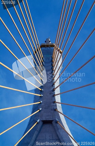 Image of Detail of suspension bridge