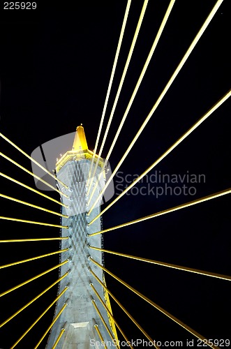 Image of Detail of suspension bridge