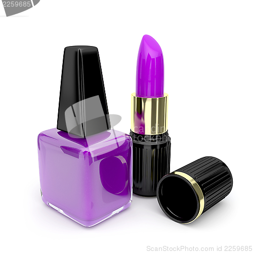 Image of Nail polish and lipstick