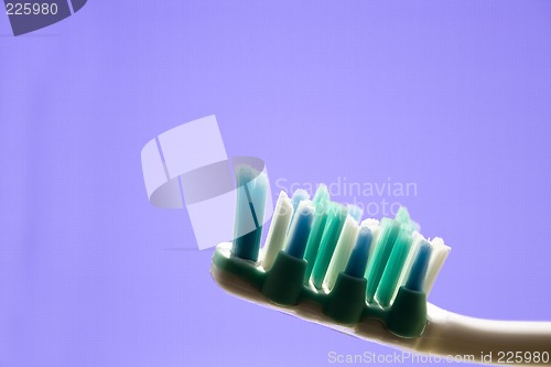 Image of Isolated Toothbrush with Blue Background