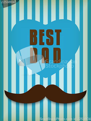 Image of Happy Father Day Mustache Love