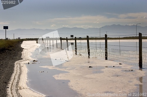 Image of Fence in the Salt lake