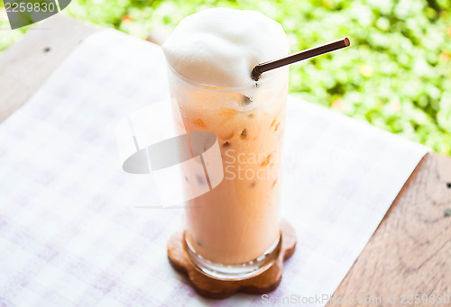 Image of Tea time with cold thai milk tea 