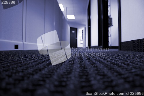 Image of Office Hallway - Blue Tone