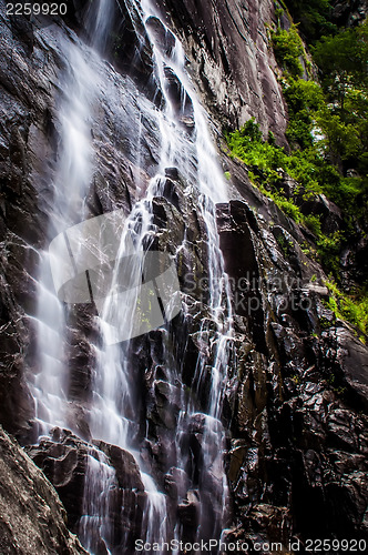Image of Hickory Nut Falls in Chimney Rock State Park, North Carolina.