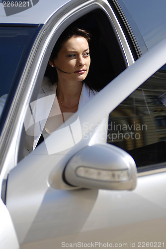 Image of Businesswoman in the premium car