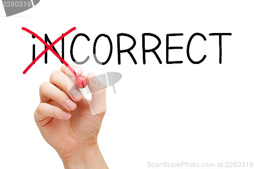 Image of Correct Not Incorrect