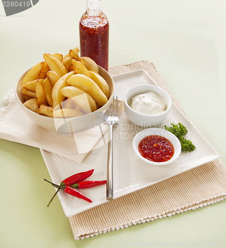 Image of Potato Wedges And Sour Cream