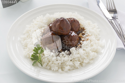 Image of Meat Balls In Hoisin Sauce