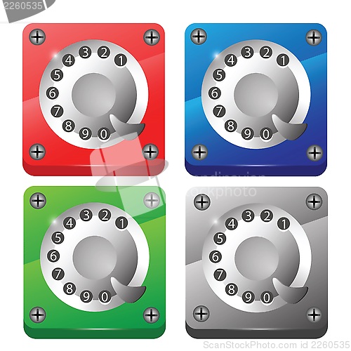 Image of rotary phone dial icons