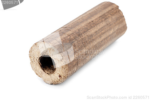 Image of briquettes firewood  isolation  on white