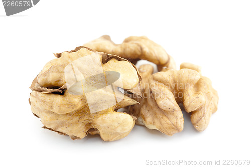 Image of Walnuts isolated on white background 