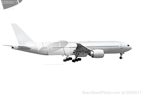 Image of airplane on white background