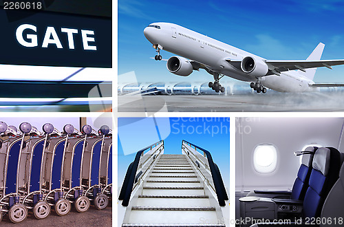 Image of collage of airport