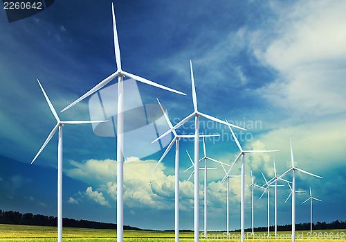 Image of Wind turbines generating electricity