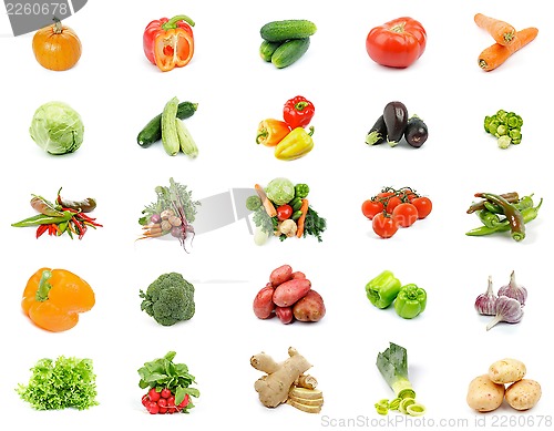 Image of Collection of Raw Vegetables