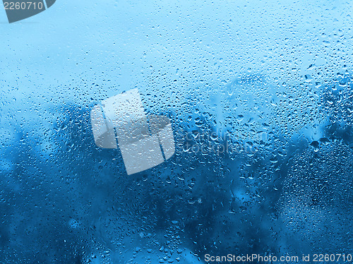 Image of Water drops on glass