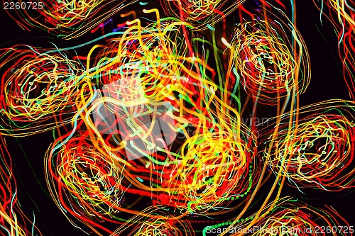 Image of Abstract pattern of motion lights