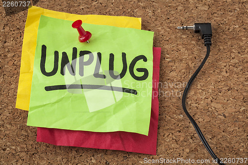 Image of unplug - information overload concept