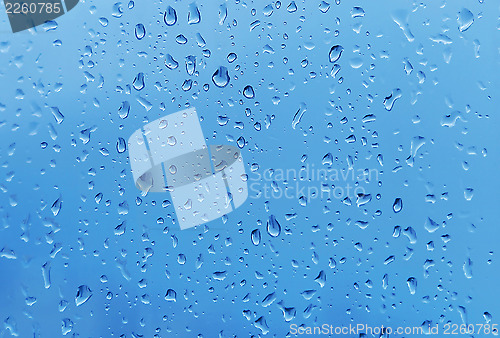 Image of Drops of water on glass