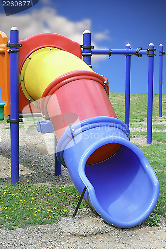 Image of colorful plastic slide