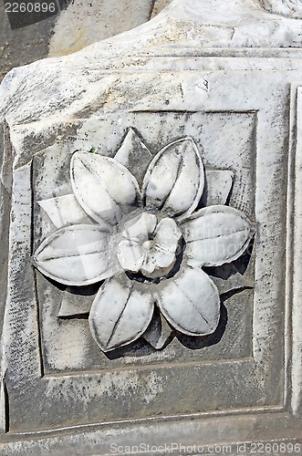 Image of Roman sculpture, flower