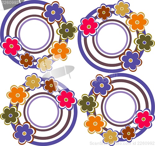 Image of Seamless background with circles in retro style