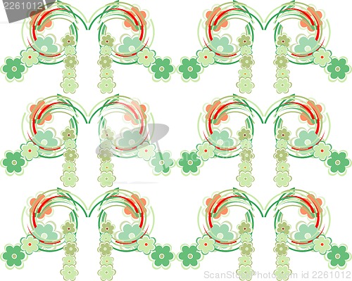 Image of Abstract flower seamless pattern background