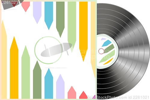 Image of Vinyl and cover over a grunge background, abstract art