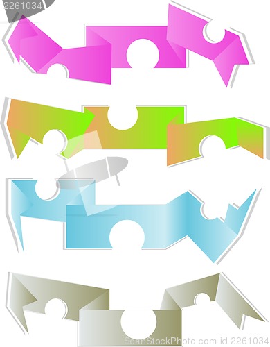 Image of abstract paper origami set