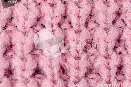 Image of Pink knitted wool