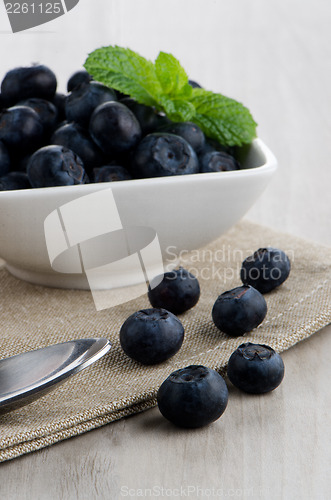 Image of Blueberries in small bowl