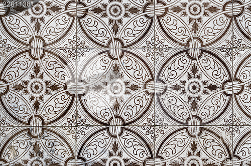 Image of Traditional Portuguese glazed tiles