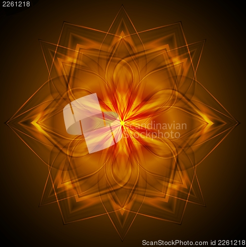 Image of Elegant shiny flower. Vector background