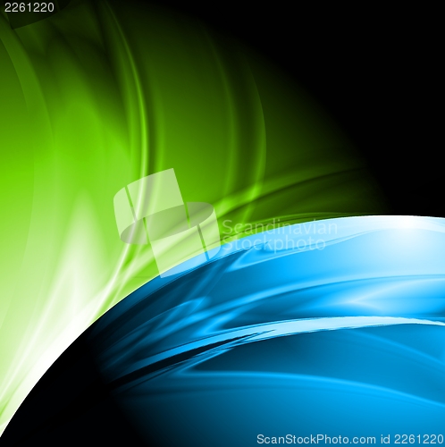 Image of Abstract colourful design with waves