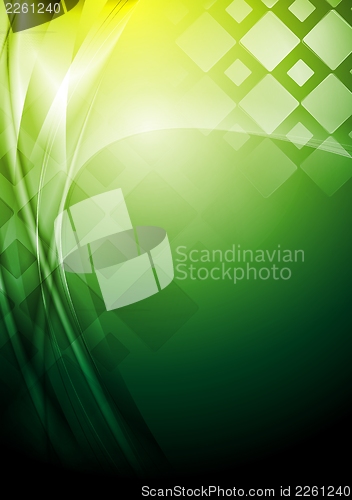 Image of Bright green tech background. Vector