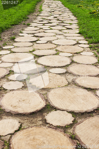 Image of Footpath in the Museum of Wooden Masterpieces in Suzdal, Russia