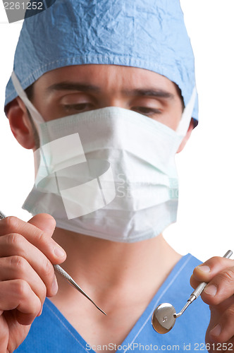 Image of Close-Up of a Dentist at Work