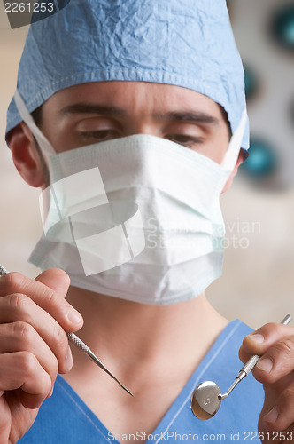 Image of Close-Up of a Dentist at Work