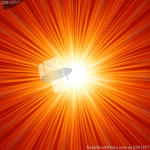 Image of Star burst red and yellow fire. EPS 8