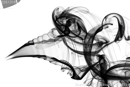 Image of Abstraction: white smoke pattern and curves on white