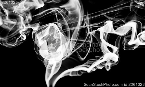 Image of Abstract fume: white smoke swirls or curves