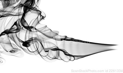 Image of Abstract pattern: black smoke shape and curves