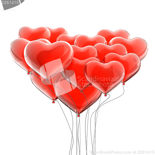 Image of Valentine's balloons structure