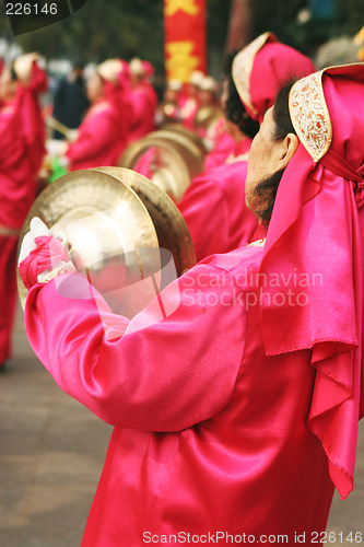 Image of Chinese New Year music and celebrations.