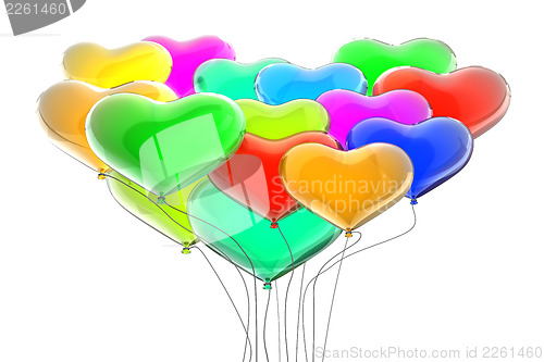 Image of Rainbow colors balloons
