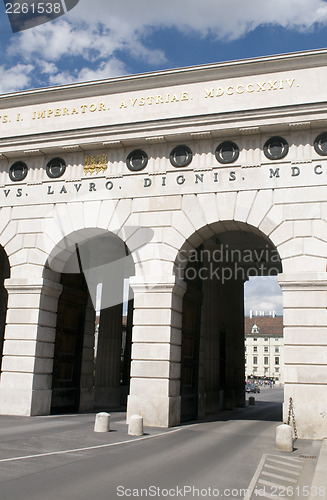 Image of    triumphal arch ?u?ere Burgtor or Heldentor Heldenplatz  Rings