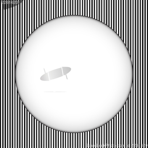 Image of Circle Border Black and White Stripes