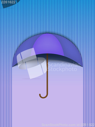 Image of Beautiful Umbrella Protection Rain Blue - Vector